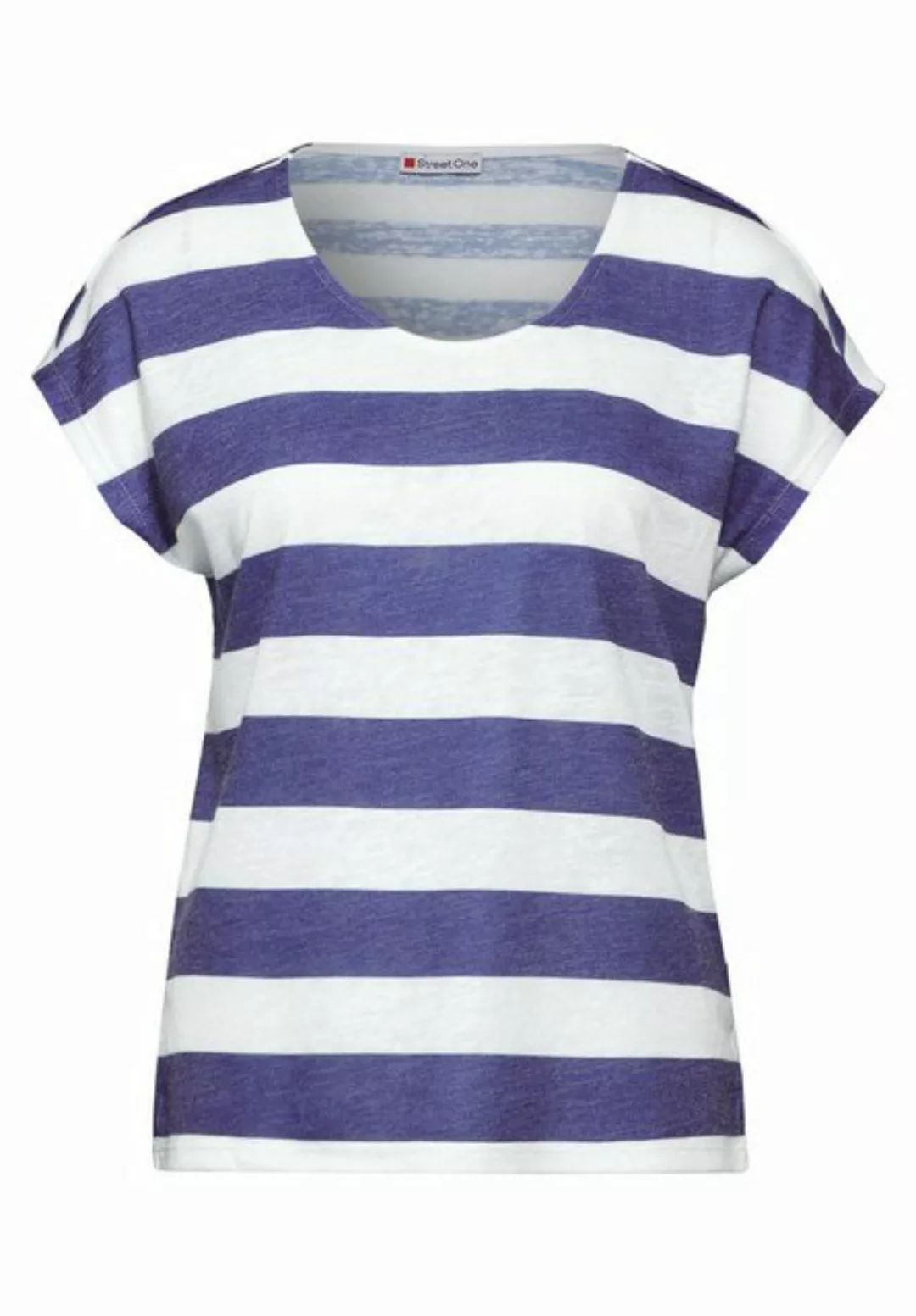 STREET ONE T-Shirt LS_LTD QR two-color stripemix günstig online kaufen