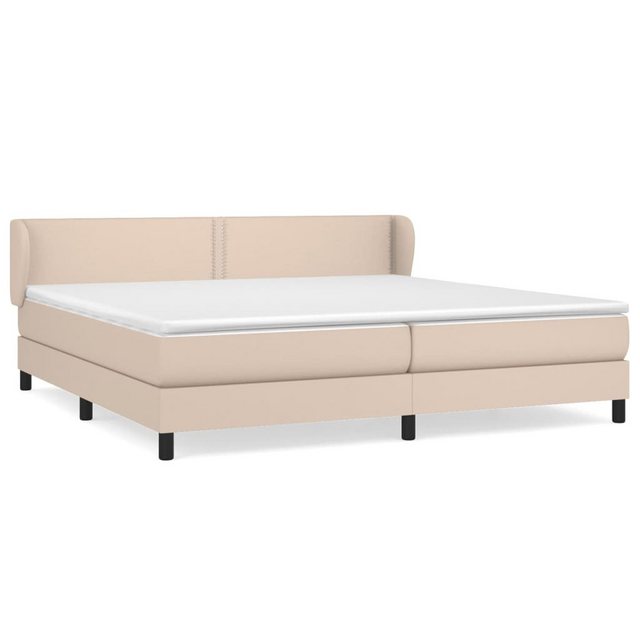 Vidaxl Boxspringbett Matratze Cappuccino-braun 200x200cm Kunstleder günstig online kaufen