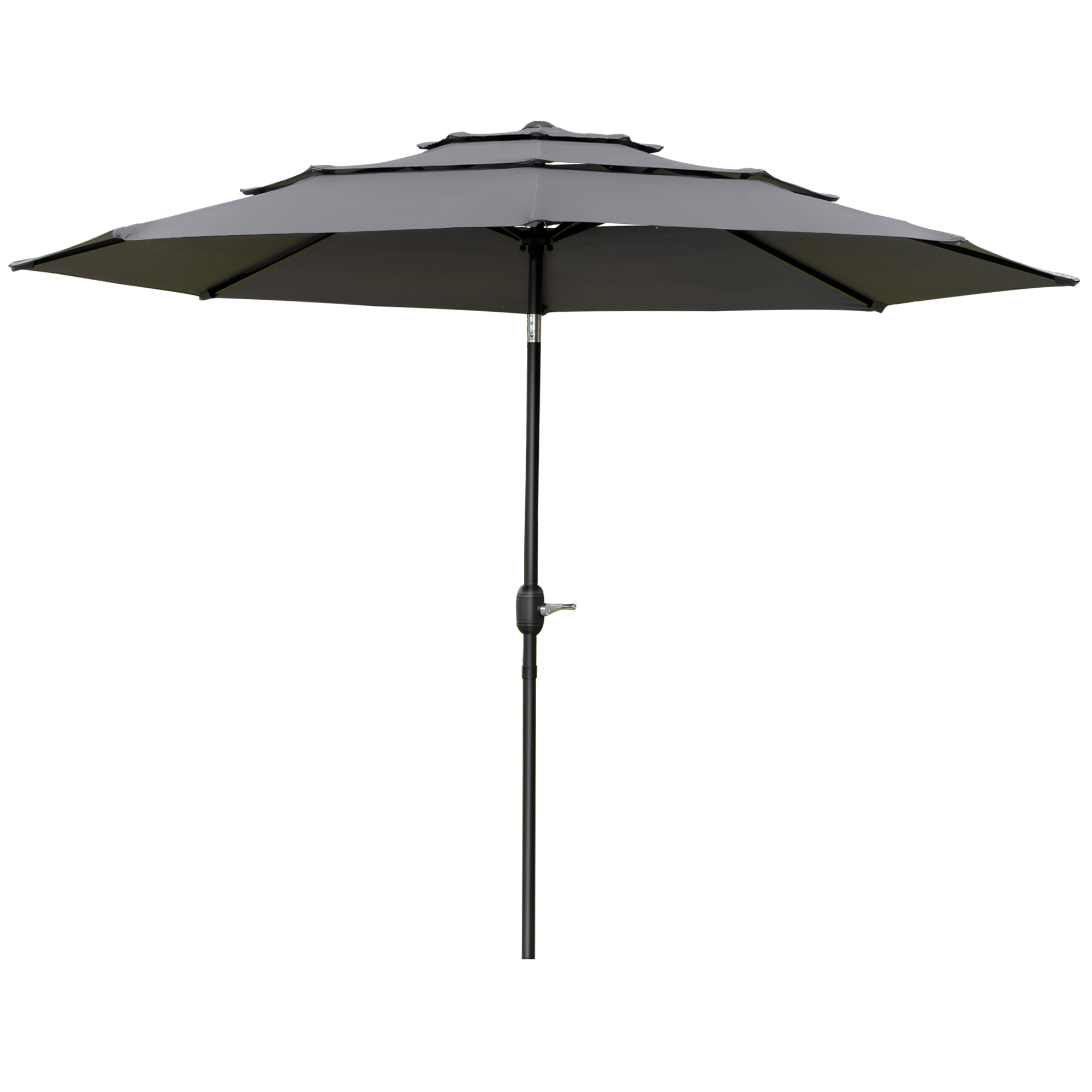Outsunny Sonnenschirm für den Garten, runder neigbarer Sonnenschirm Ø 2,85 günstig online kaufen