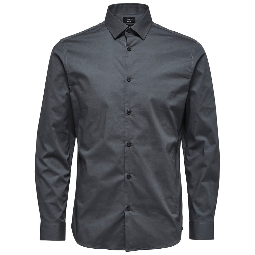 Selected Brooklyn Slim Langarm Hemd XL Dark Grey günstig online kaufen