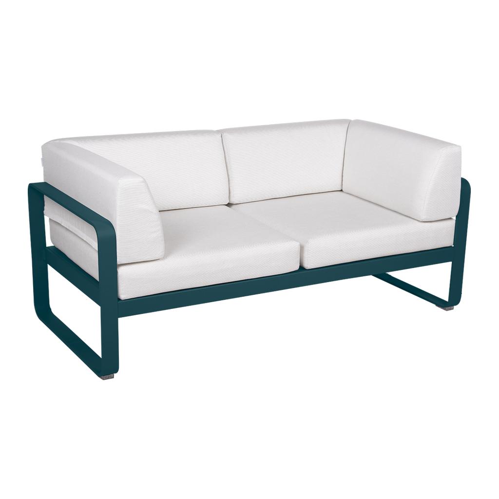 Bellevie 2-Sitzer Club Sofa 21 Acapulcoblau 81 Grauweiß günstig online kaufen