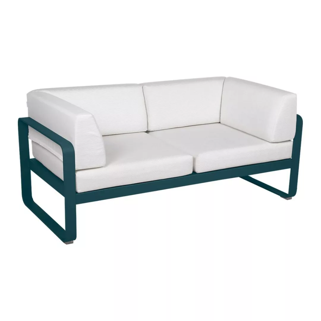 Bellevie 2-Sitzer Club Sofa 21 Acapulcoblau 81 Grauweiß günstig online kaufen