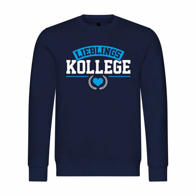 deinshirt Rundhalspullover Herren Pullover Lieblingskollege Mit Print Motiv günstig online kaufen