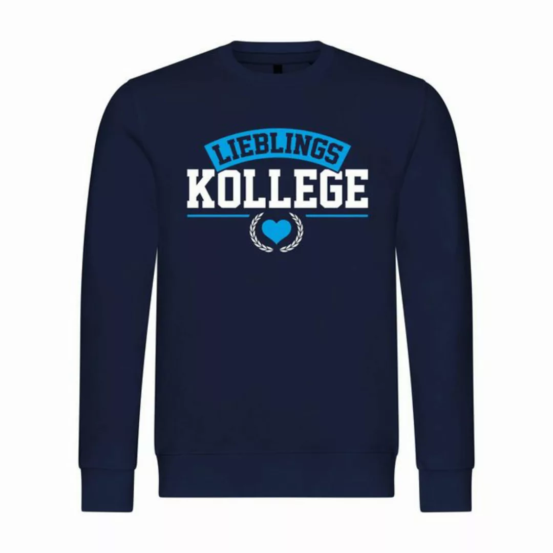 deinshirt Rundhalspullover Herren Pullover Lieblingskollege Mit Print Motiv günstig online kaufen