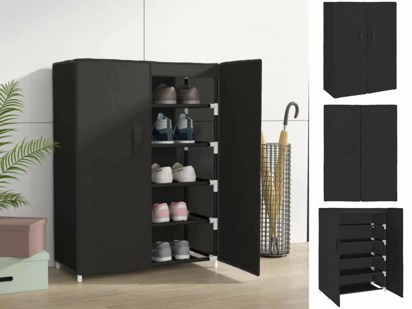 vidaXL Schuhschrank Schuhschrank Schwarz 60x28x90 cm Stoff günstig online kaufen