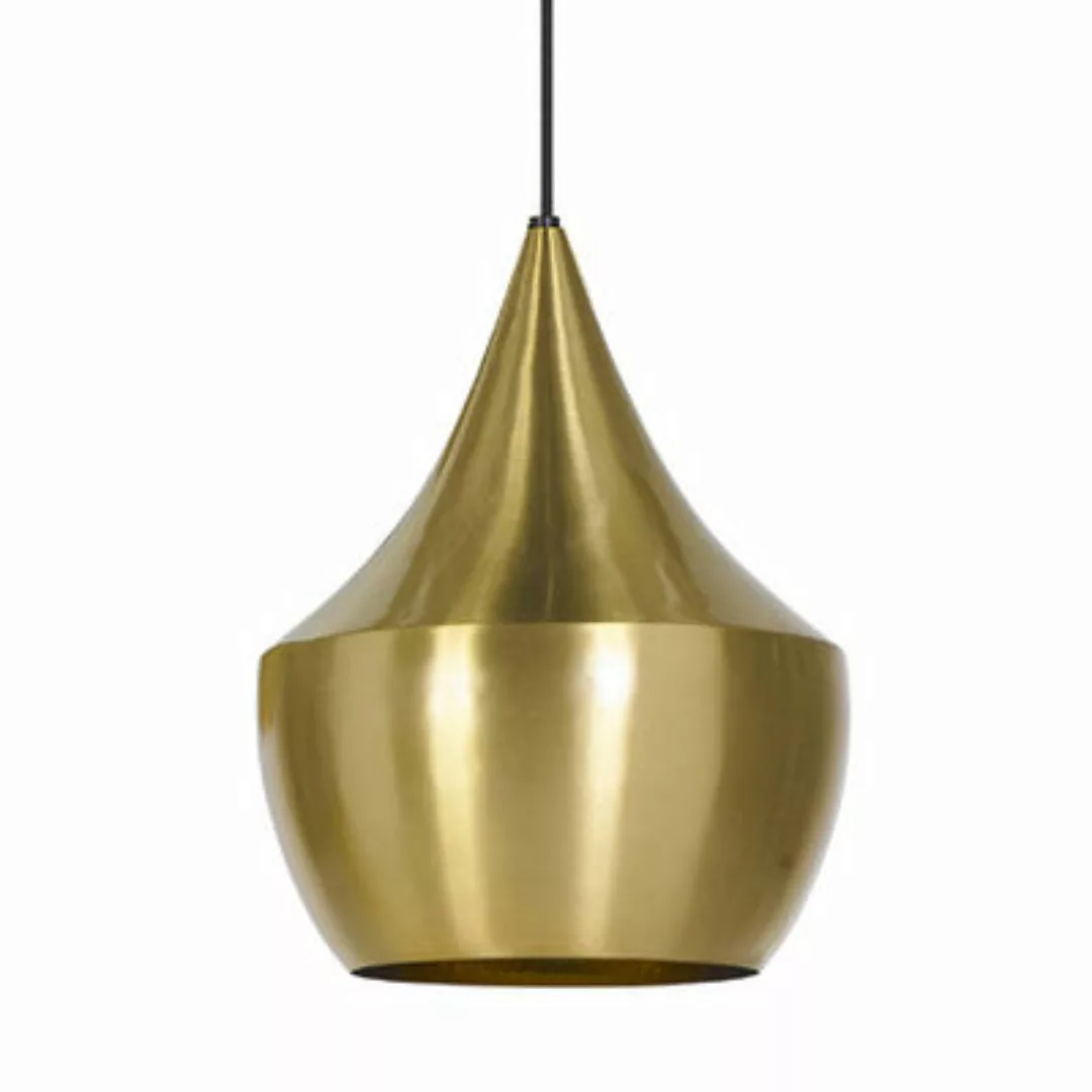 Pendelleuchte Beat Fat LED gold metall / Ø 24 cm x H 30,4 cm - Handwerklich günstig online kaufen
