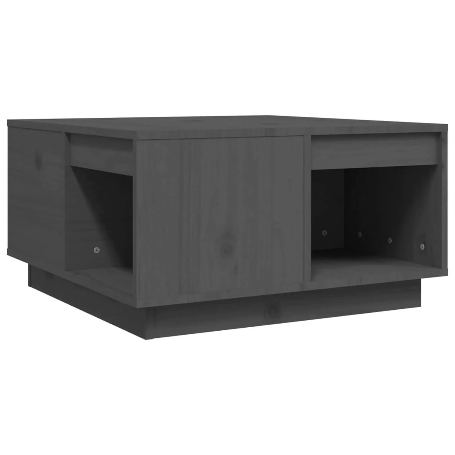 Vidaxl Couchtisch Grau 60x61x32,5 Cm Massivholz Kiefer günstig online kaufen