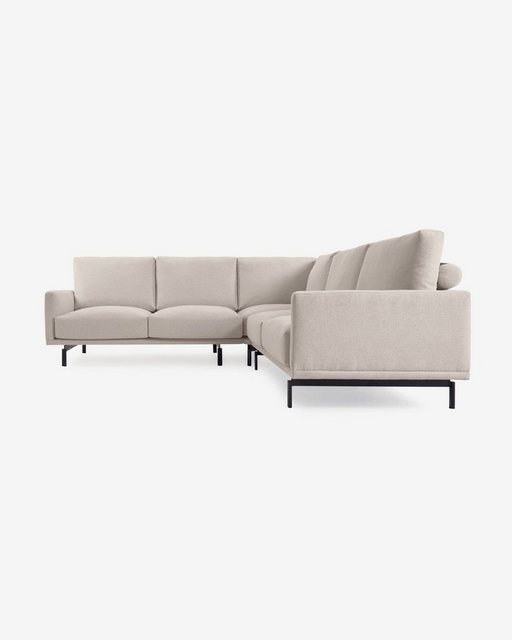 Natur24 Sofa Ecksofa Galene 4-Sitzer beige 267x267cm recycelten Fasern Couc günstig online kaufen