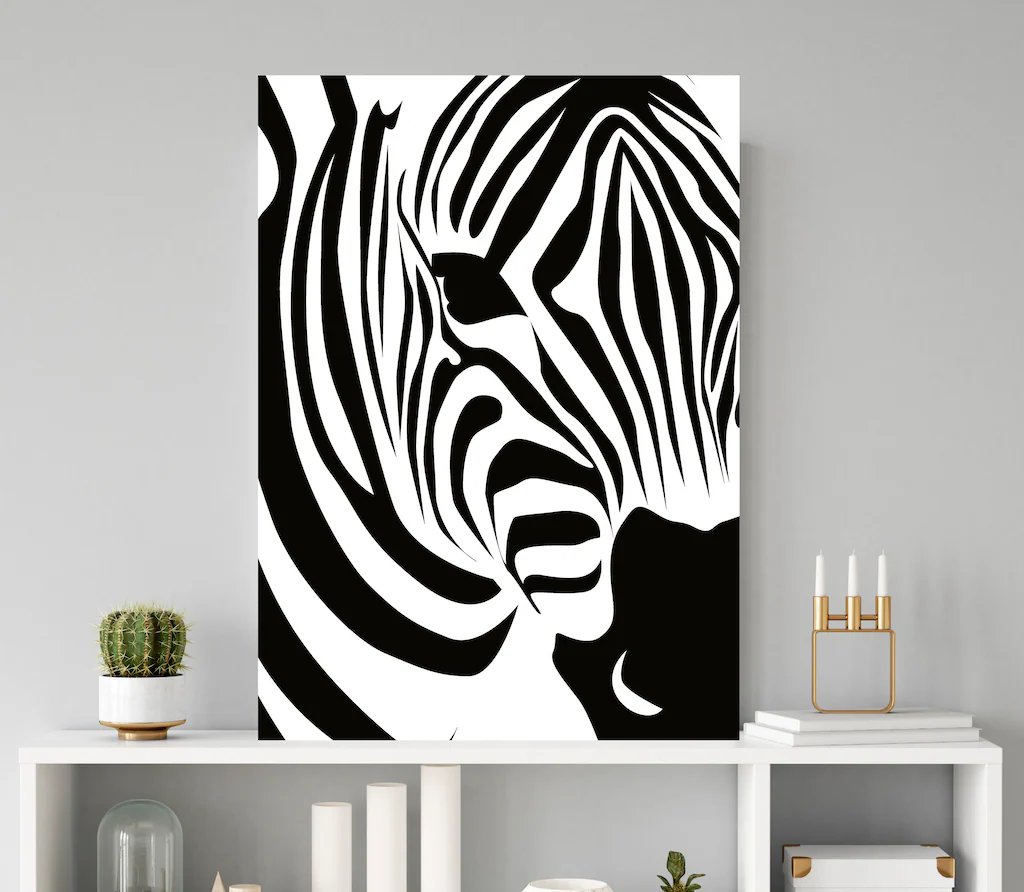queence Metallbild »Zebra«, Zebras, (1 St.), Stahlschilder günstig online kaufen