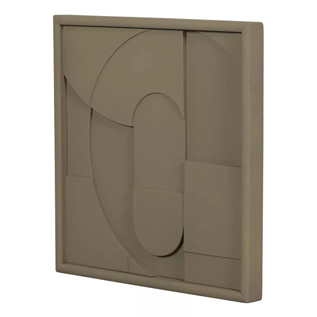 Wanddeko Wohnzimmer in Graugrün geometrischem Muster günstig online kaufen