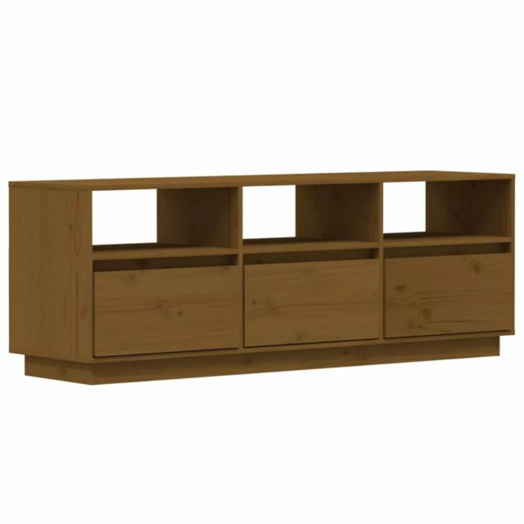 vidaXL TV-Schrank TV-Schrank Honigbraun 140x37x50 cm Massivholz Kiefer Lowb günstig online kaufen