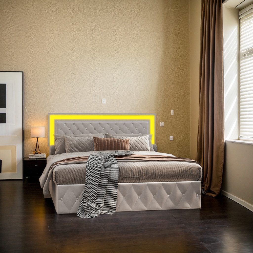 PXloue Polsterbett Bett 140x200 mit Lattenrost günstig online kaufen