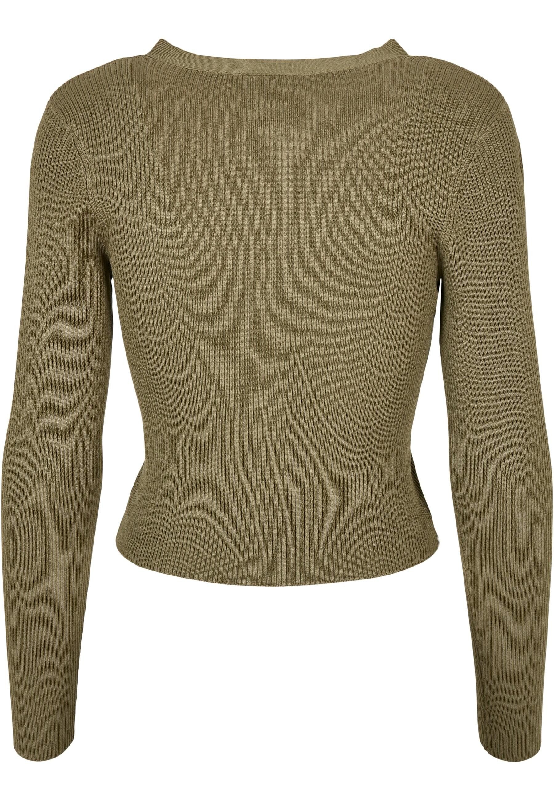 URBAN CLASSICS Strickjacke "Urban Classics Damen Ladies Short Rib Knit Card günstig online kaufen