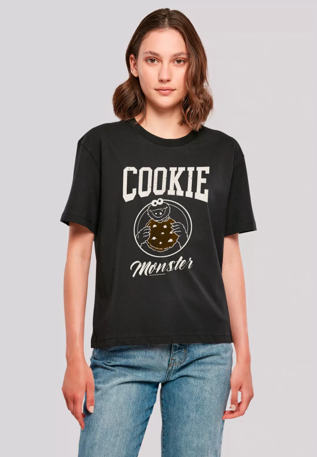 F4NT4STIC T-Shirt "Sesamstraße Cookie College", Premium Qualität günstig online kaufen