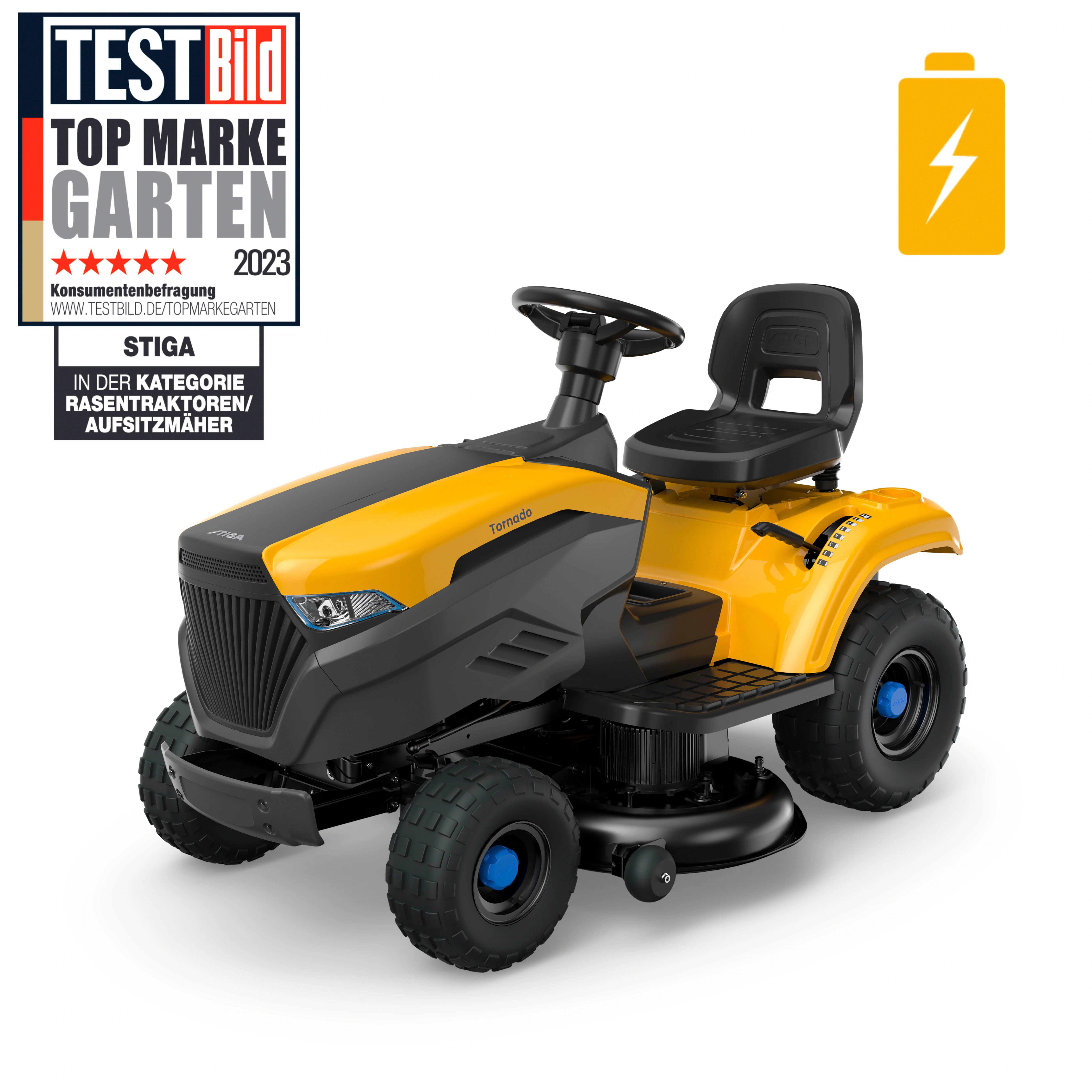 STIGA GARDEN Akku-Rasentraktor "Tornado 398e", Tempomat, stufenloses ePower günstig online kaufen