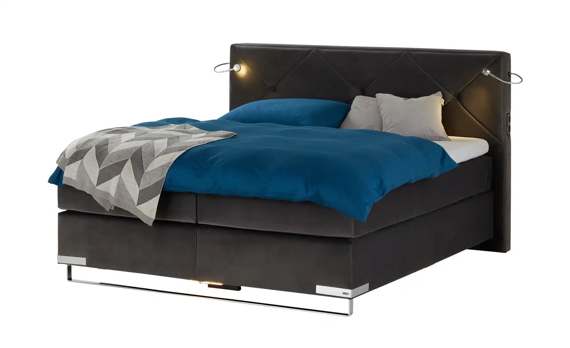 Musterring Boxspringbett Premiumversion Dubai ¦ grau ¦ Maße (cm): B: 197 H: günstig online kaufen