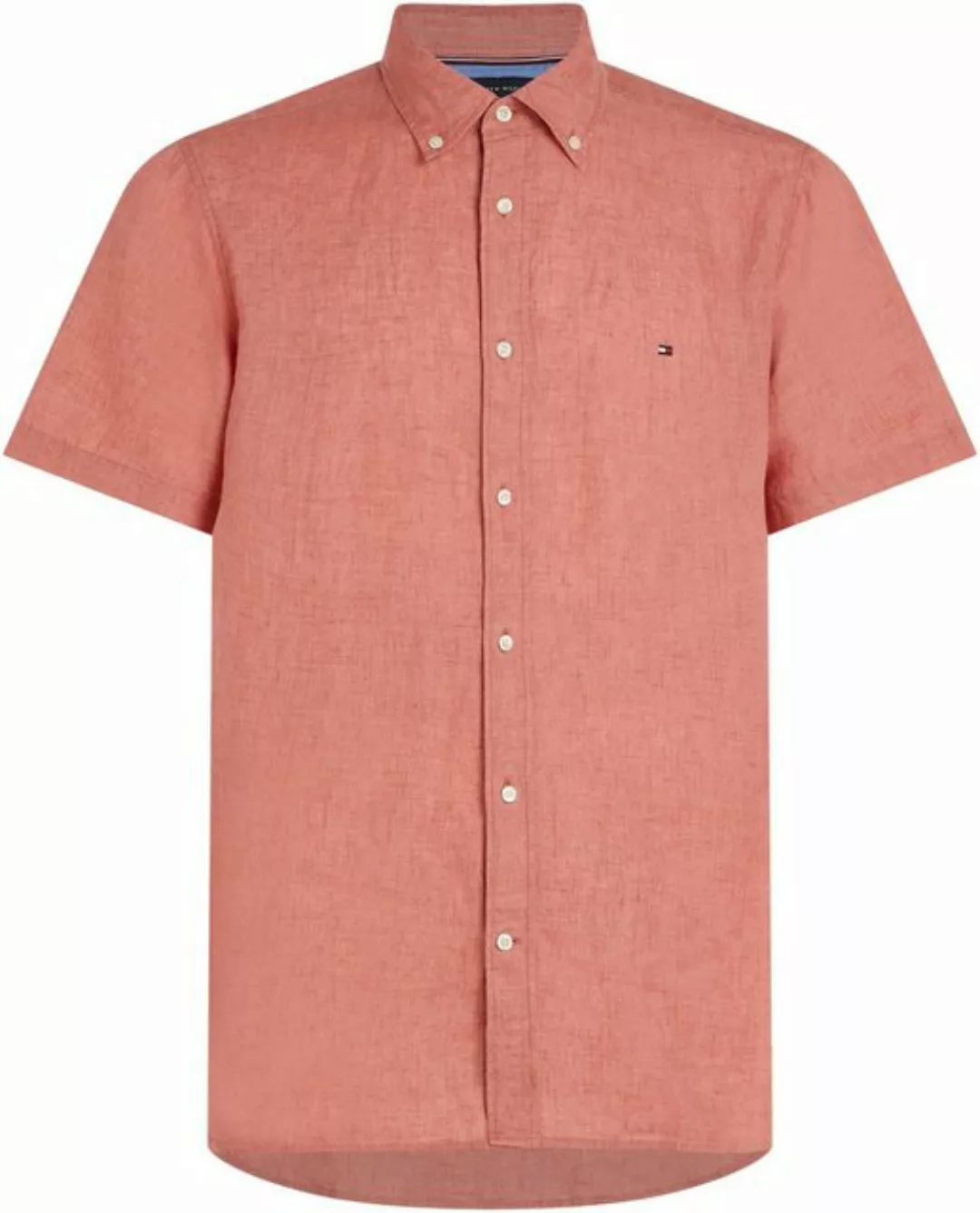 Tommy Hilfiger Kurzarmhemd PIGMENT DYED LINEN RF SHIRT mit feiner Struktur günstig online kaufen