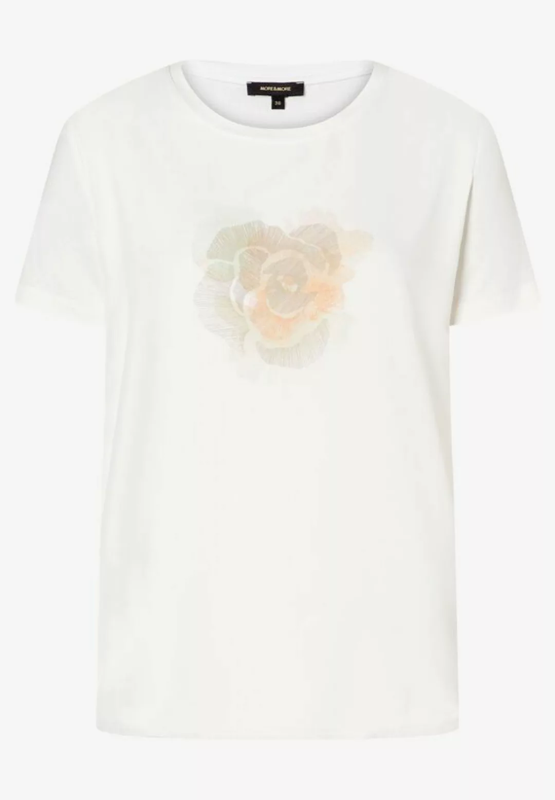 MORE&MORE Kurzarmshirt Rosenprintshirt günstig online kaufen