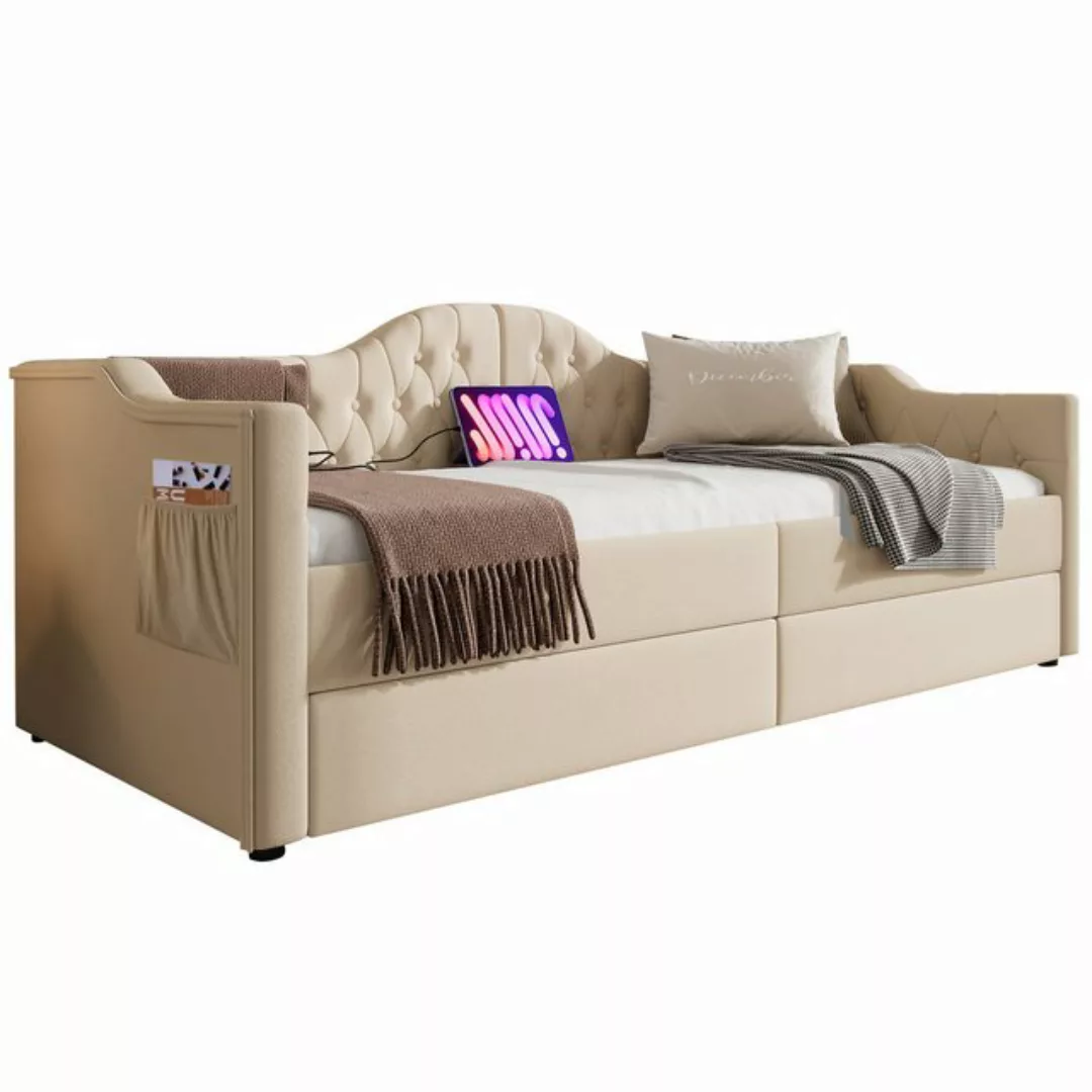 HAUSS SPOLE Daybett 90x190cm Daybett mit USB Type C Ladefunktion, 2 Schubla günstig online kaufen