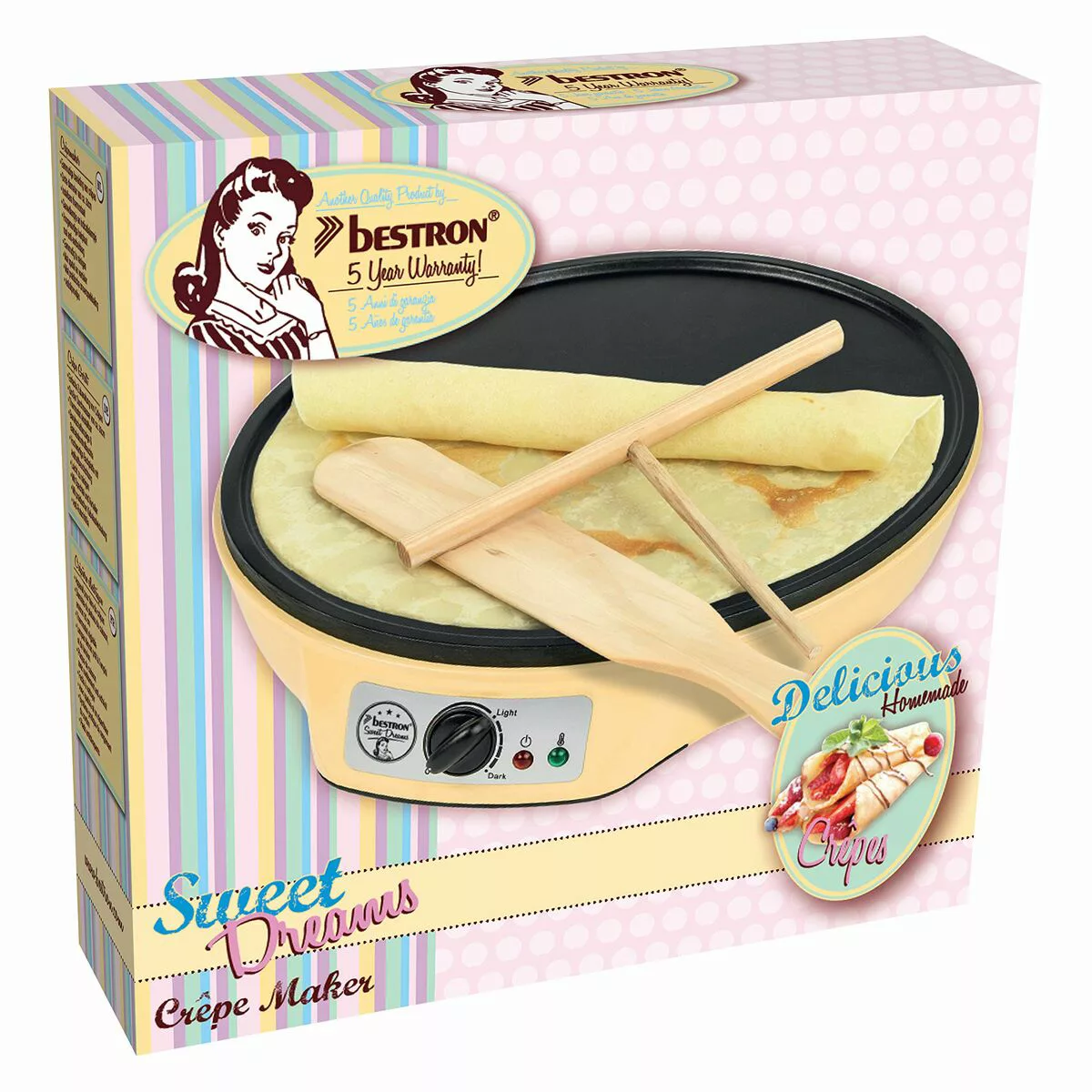 Crêpes-maker Bestron Asw602 Gelb günstig online kaufen