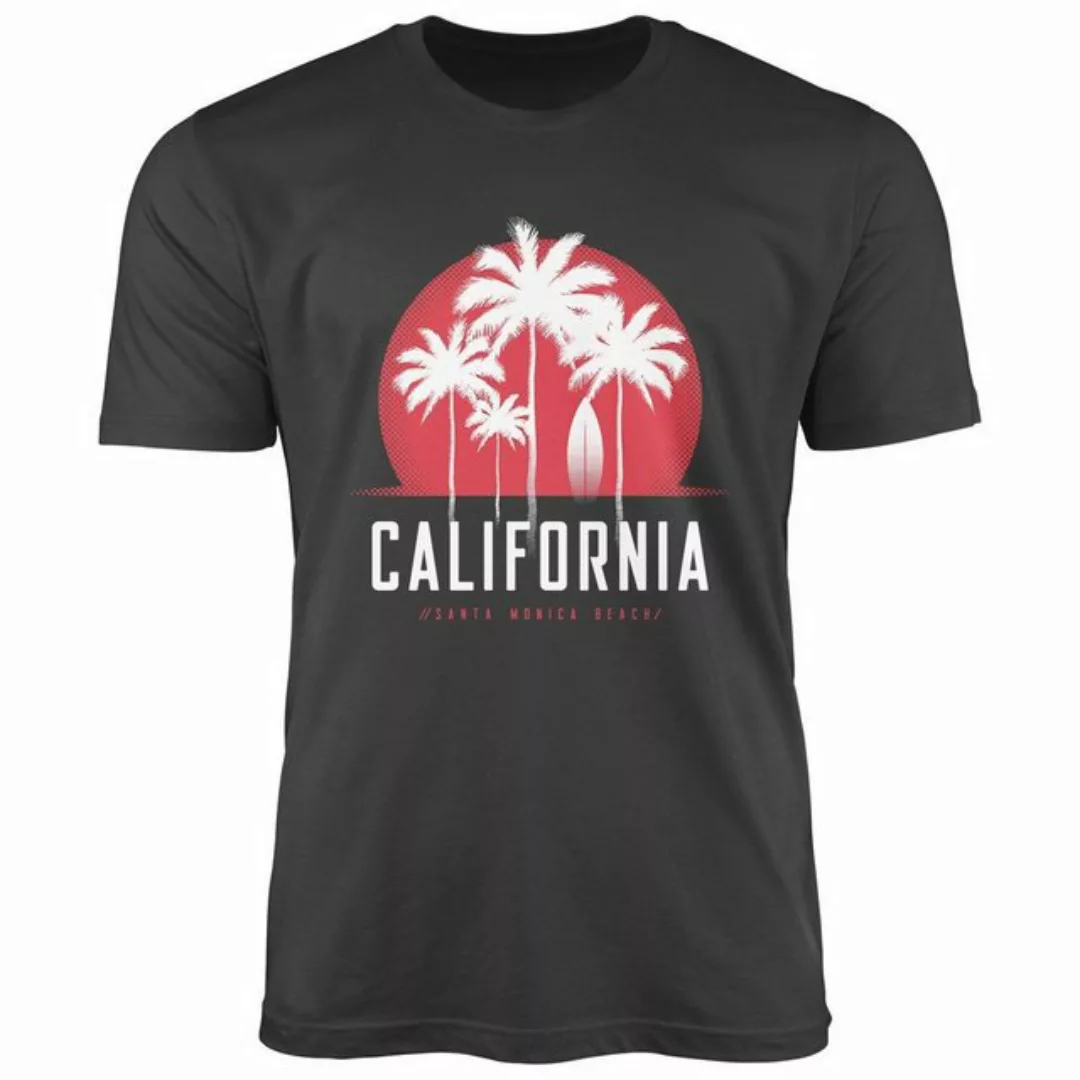 Neverless Print-Shirt Herren T-Shirt California Palmen Santa Monica Beach S günstig online kaufen