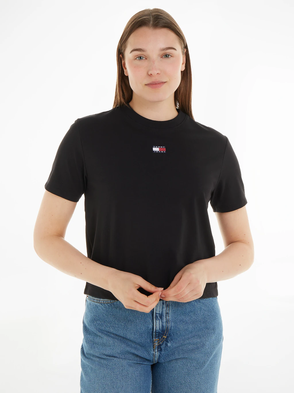 Tommy Jeans T-Shirt "TJW BXY BADGE TEE EXT", mit Logostickerei günstig online kaufen