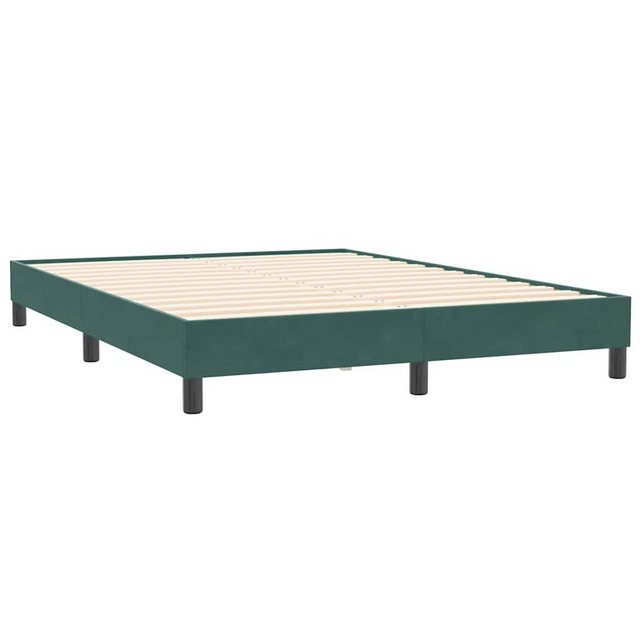 vidaXL Bett Boxspringbett ohne Matratze Dunkelgrün 140x210 cm Samt günstig online kaufen