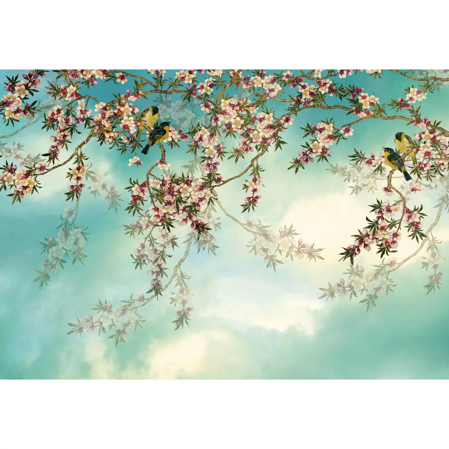 KOMAR Papier Fototapete - Sakura - Größe 368 x 254 cm mehrfarbig günstig online kaufen