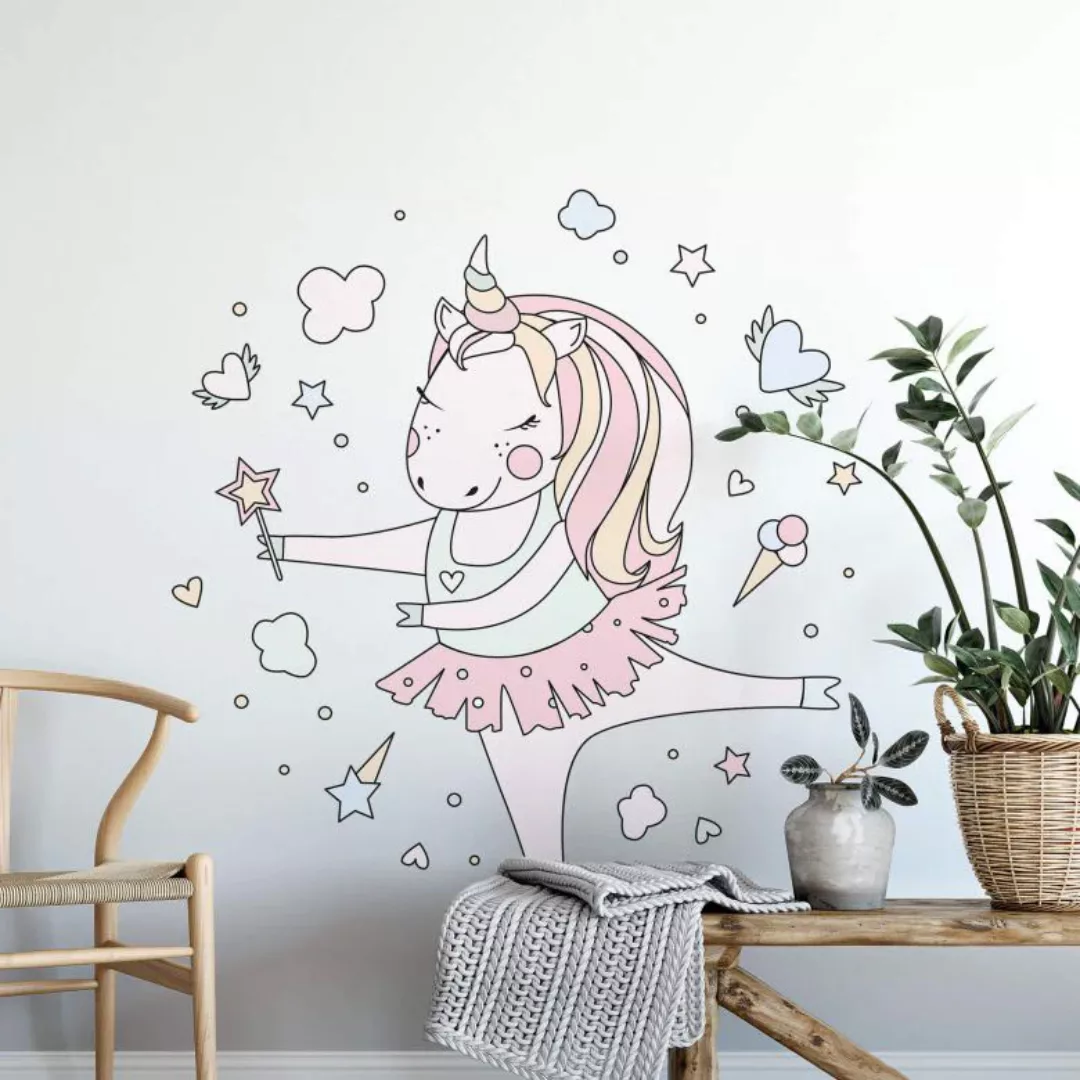 Wall-Art Wandtattoo "Ballerina Einhorn Pferde Deko", (1 St.), selbstklebend günstig online kaufen