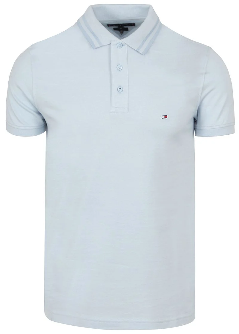 Tommy Hilfiger Pretwist Polo Hellblau Melange - Größe L günstig online kaufen