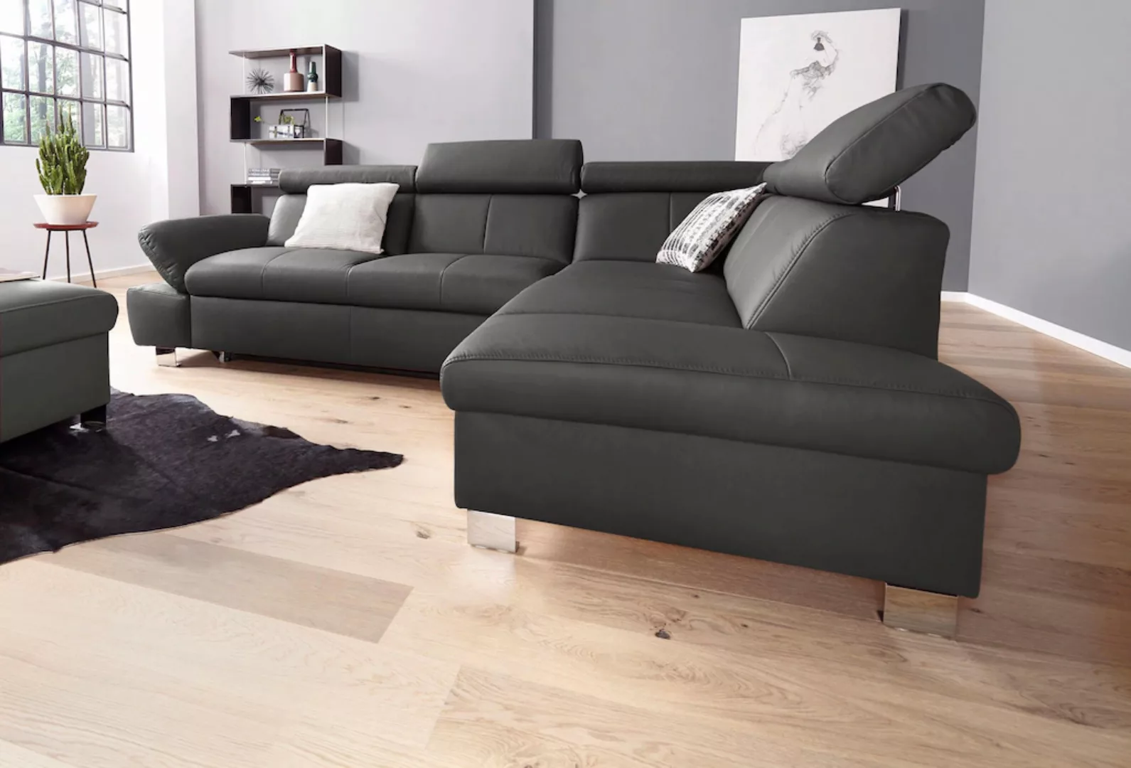 exxpo - sofa fashion Ecksofa "Happy, L-Form", wahlweise mit Bettfunktion günstig online kaufen