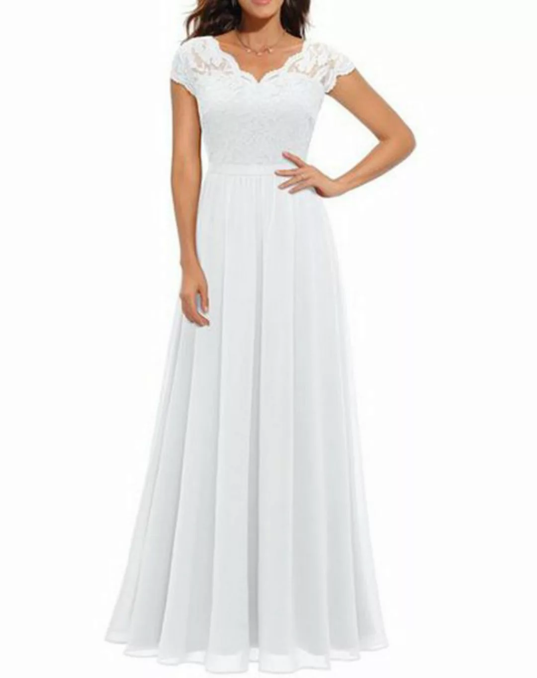 KIKI Abendkleid WeißCocktailkleid Damen Abendkleider Elegant für Hochzeit K günstig online kaufen