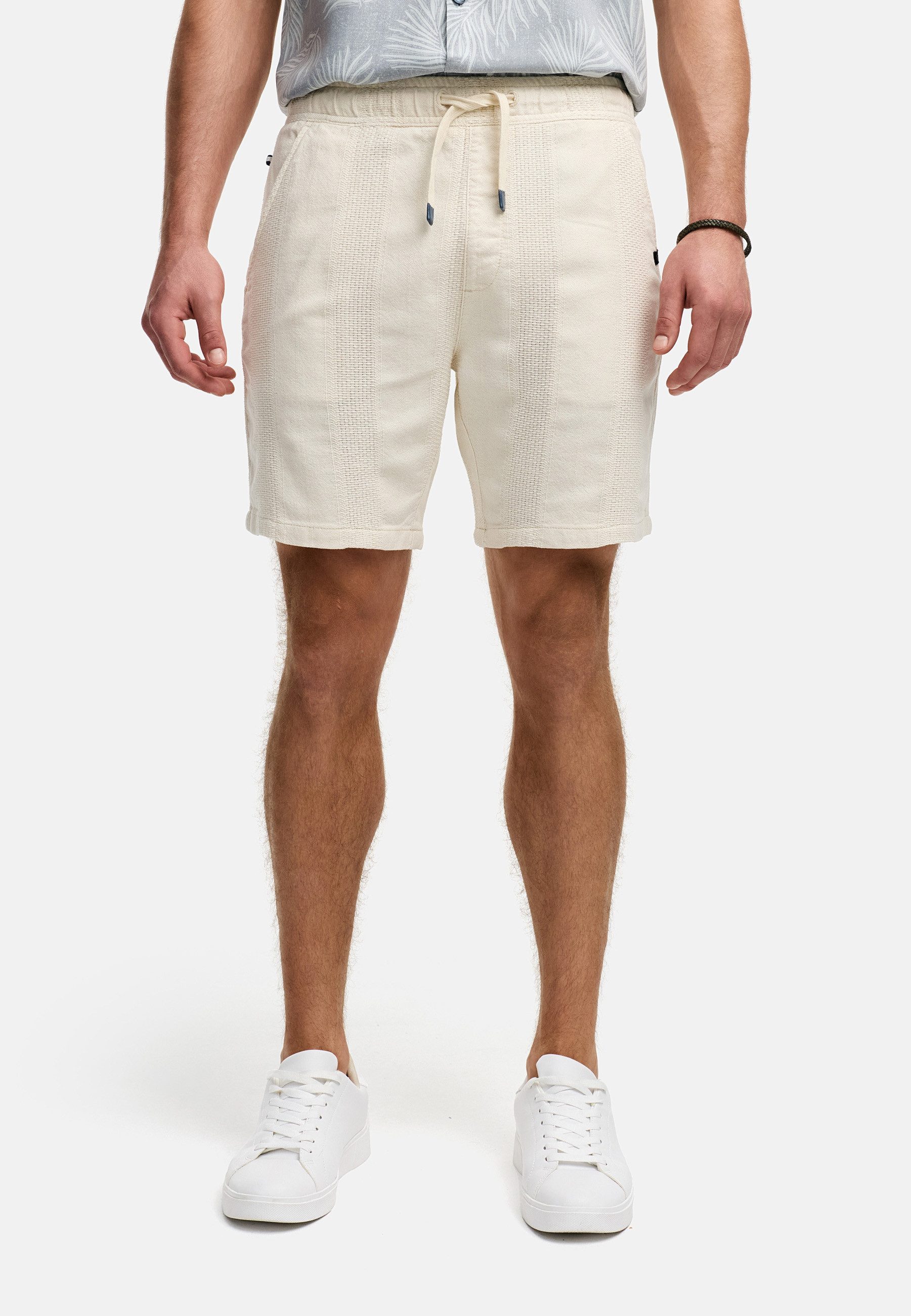 Indicode Chinoshorts INPop aus Leinen-Mix mit günstig online kaufen