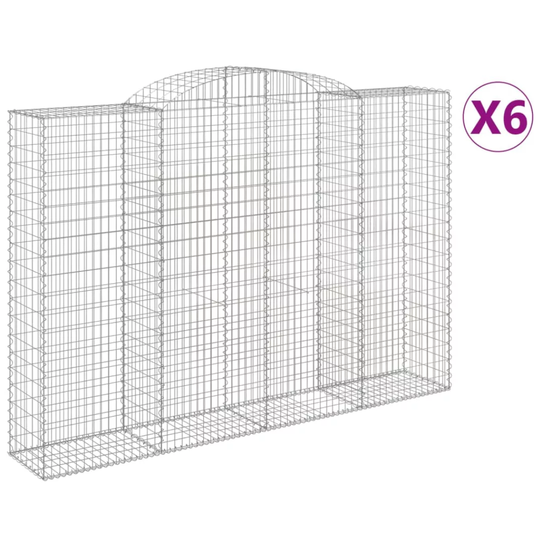 Vidaxl Gabionen Mit Hochbogen 6 Stk. 300x50x200/220cm Verzinktes Eisen günstig online kaufen