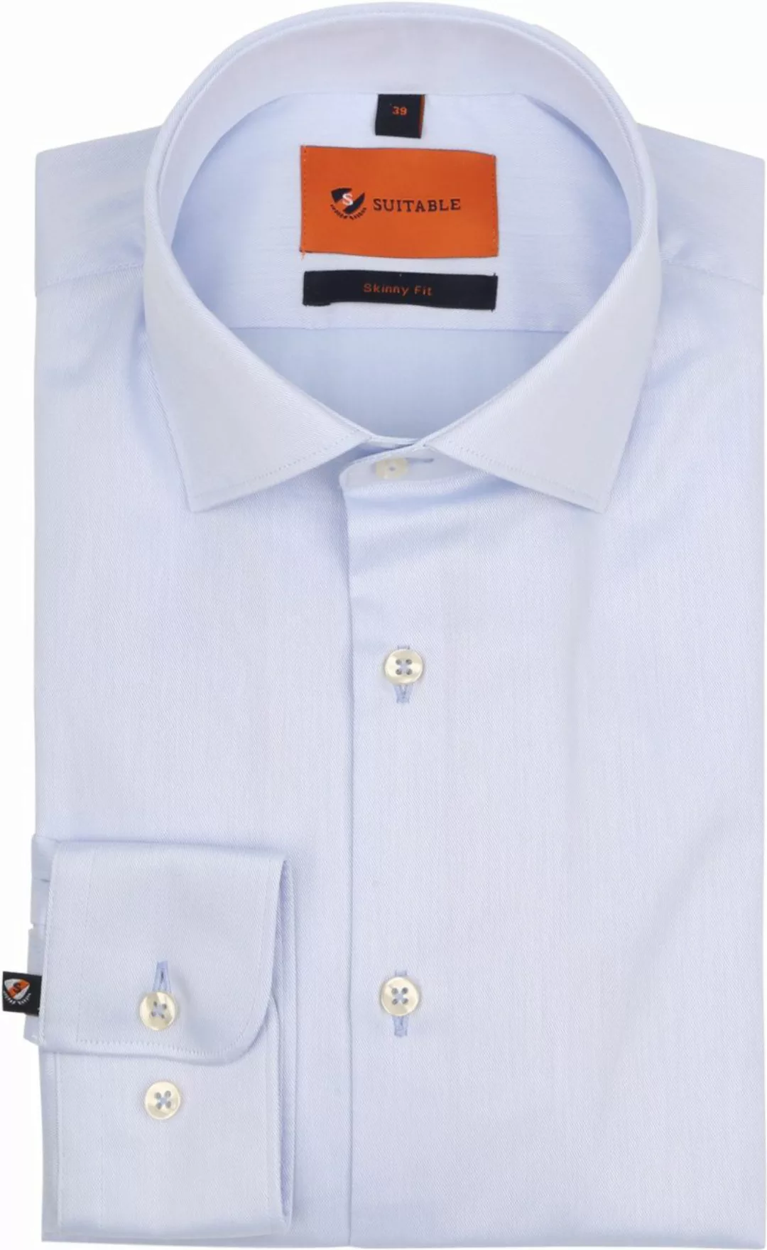 Suitable Twill Hemd Hellblau - Größe 38 günstig online kaufen