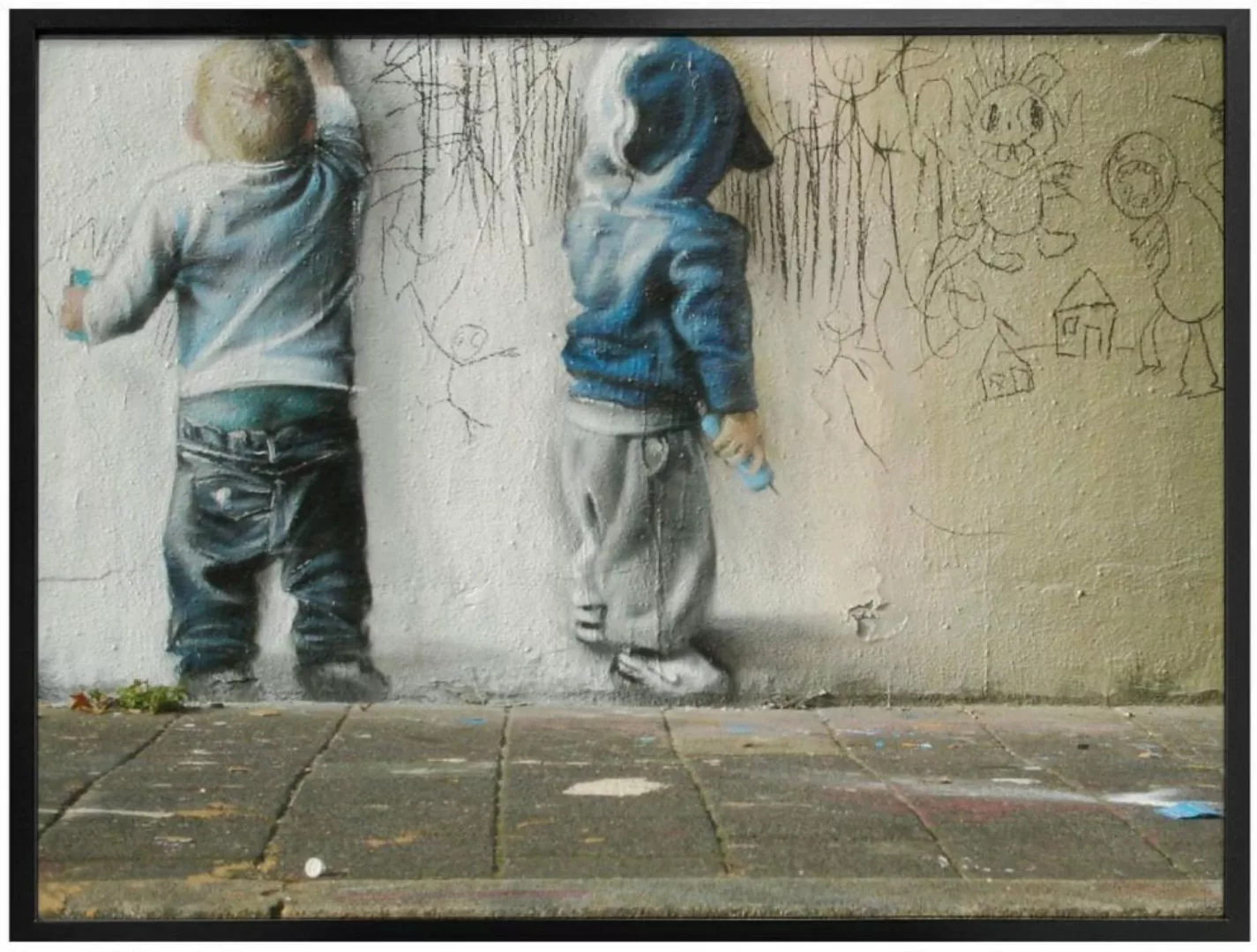 Wall-Art Poster »Graffiti Bilder Boys drawing«, Menschen, (1 St.) günstig online kaufen