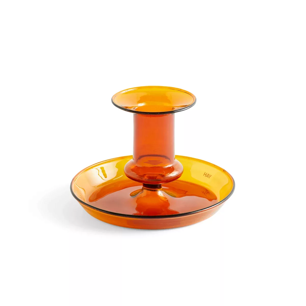 Kerzenleuchter Flare Small glas orange gelb / Glas - Hay - Orange günstig online kaufen