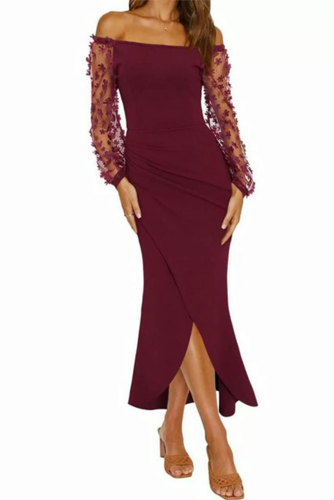 Orient Phoenix Abendkleid Damen Midi-Kleid Cocktailkleid PartyKleid Off-Sho günstig online kaufen