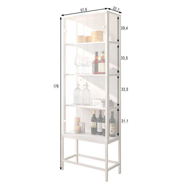 Pharao24 Vitrine Mialan mit LED Beleuchtung günstig online kaufen