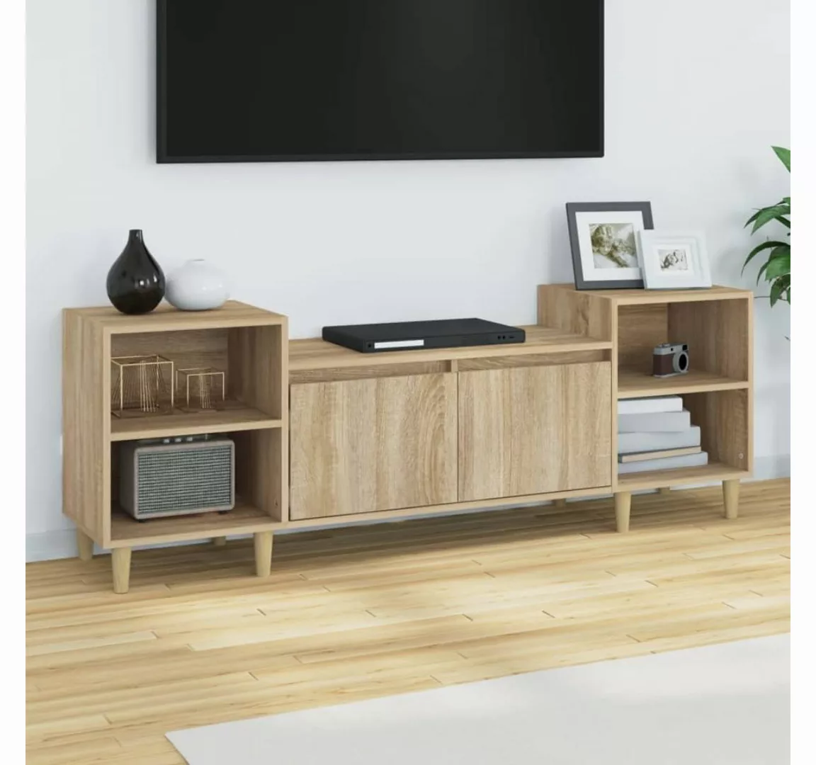 vidaXL TV-Schrank TV-Schrank Sonoma-Eiche 160x35x55 cm Holzwerkstoff (1-St) günstig online kaufen