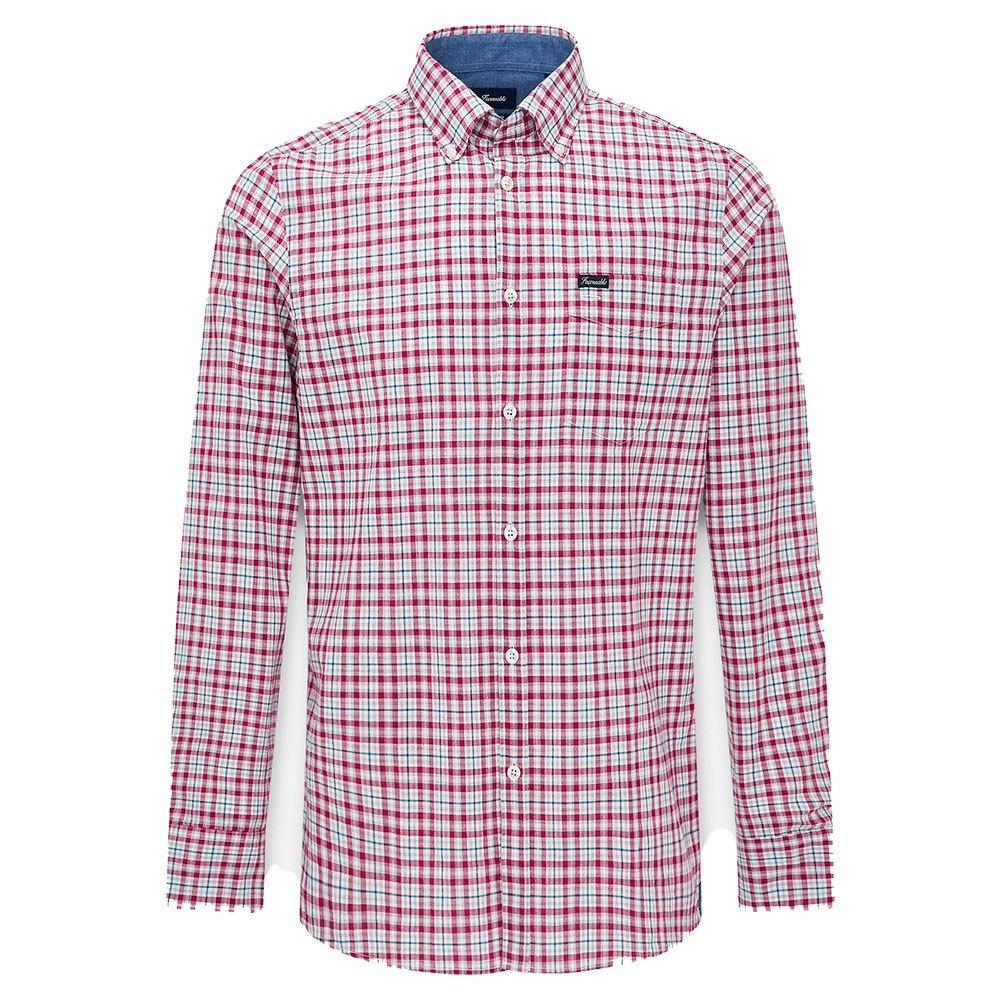 FaÇonnable Sportswear Cont Bd Boucle Check Shirt M Red / Wht / Blu günstig online kaufen