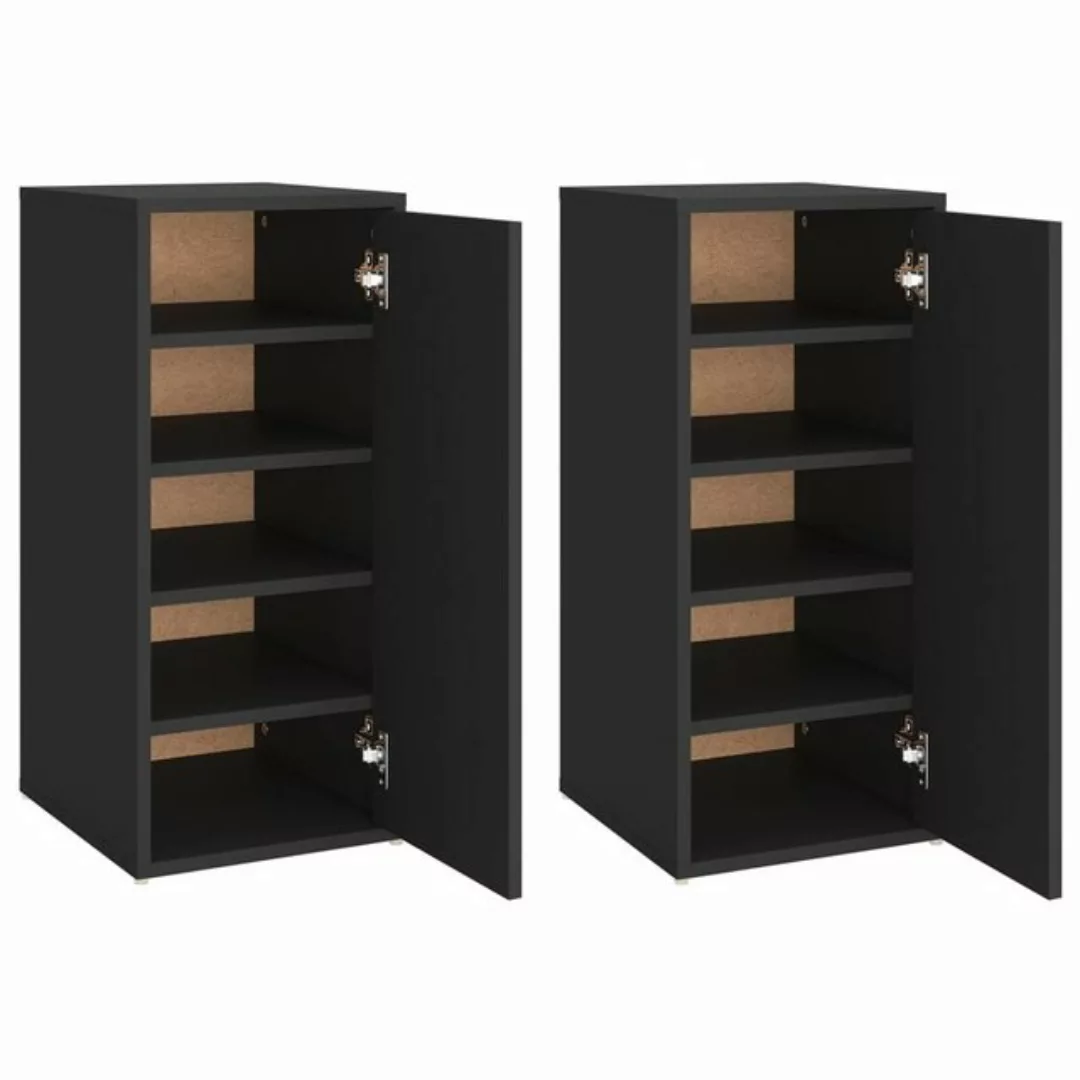 furnicato Hängeschuhschrank Schuhschränke 2 Stk. Schwarz 32x35x70 cm Holzwe günstig online kaufen