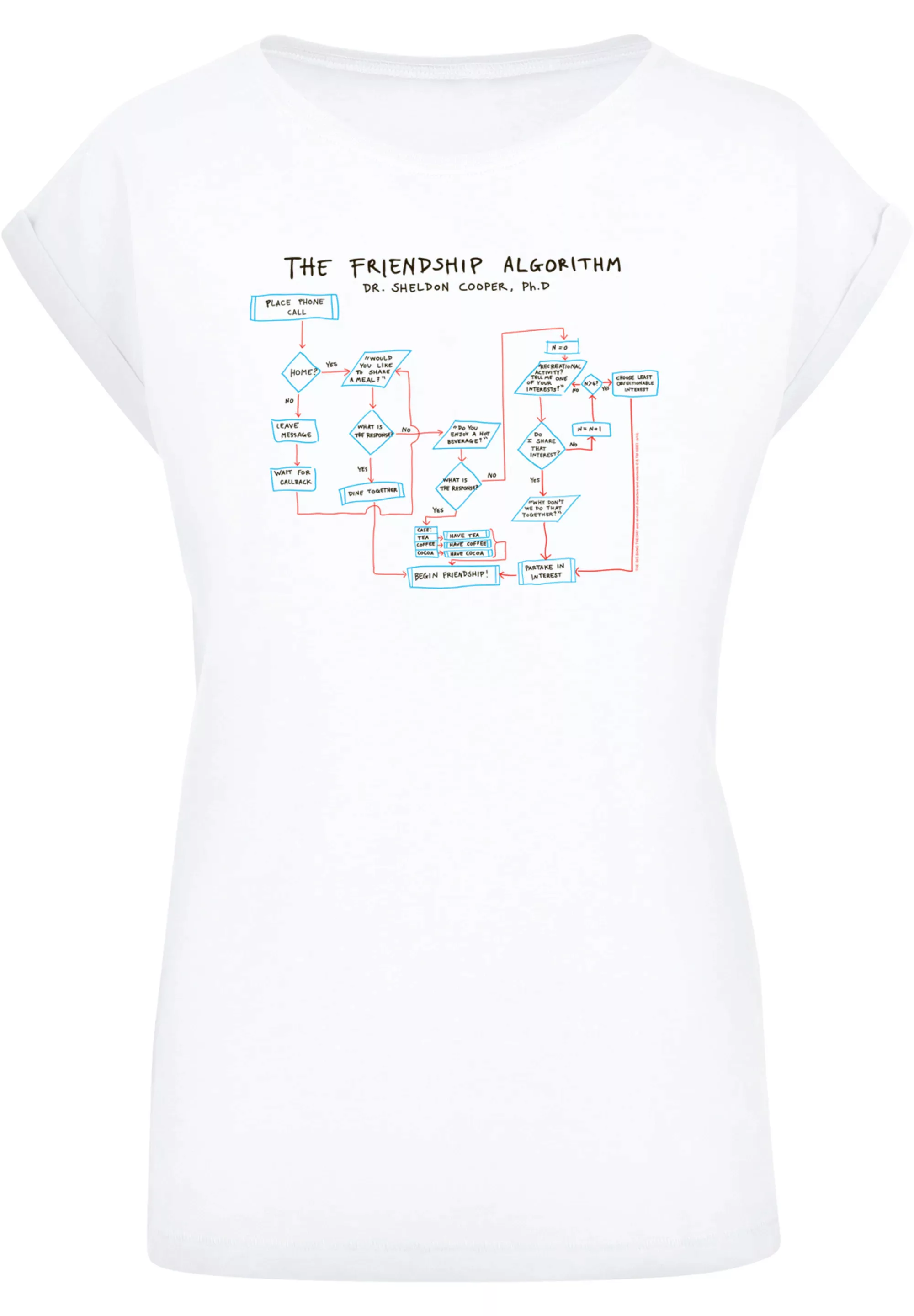 F4NT4STIC T-Shirt "Big Bang Theory Friendship Algorithm", Damen,Premium Mer günstig online kaufen