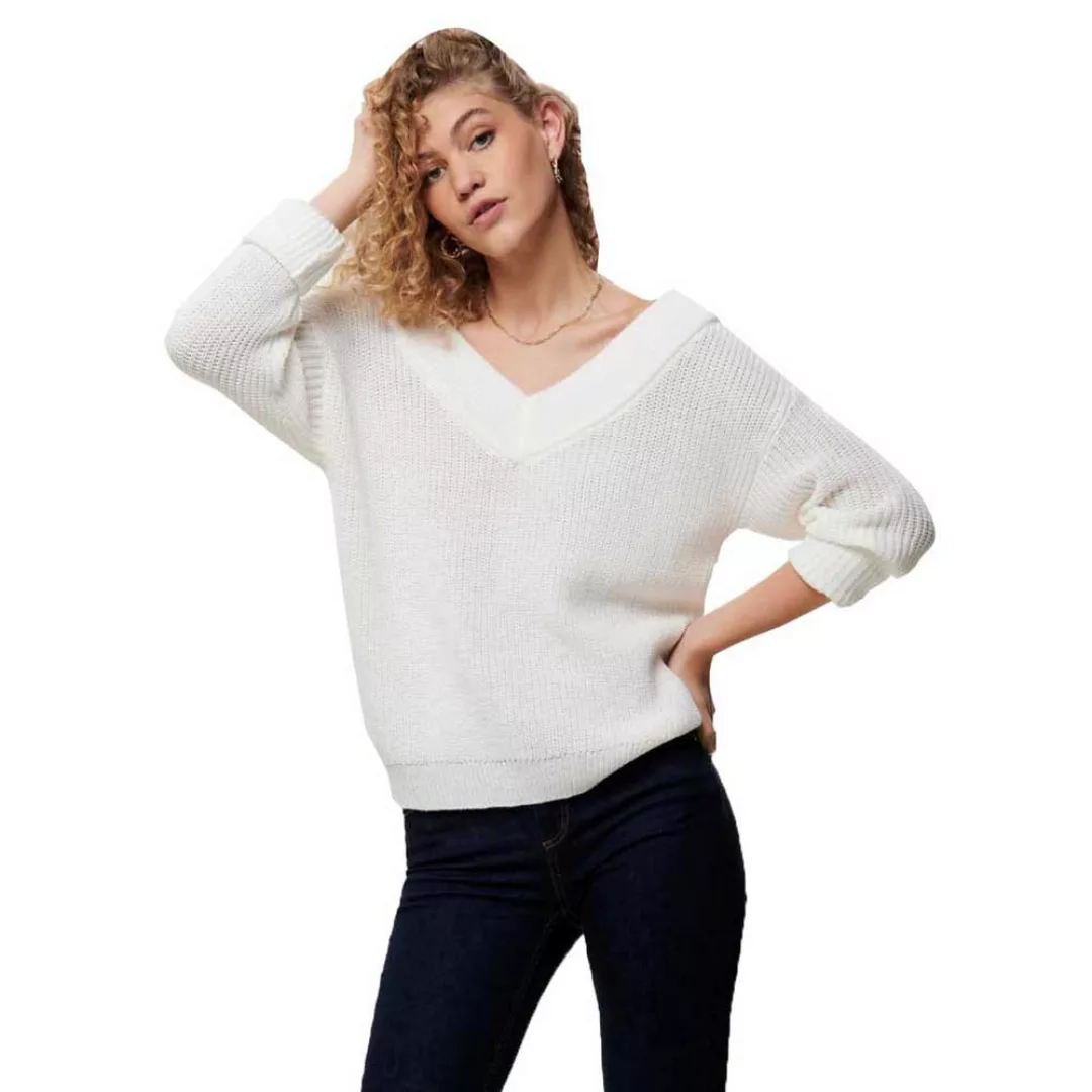 Only Melton Life Knit Pullover L Cloud Dancer günstig online kaufen