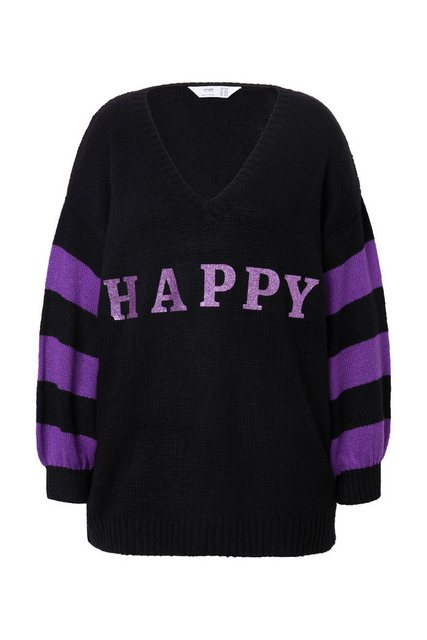 Angel of Style Strickpullover Pullover oversized HAPPY Ringel-Ärmel günstig online kaufen