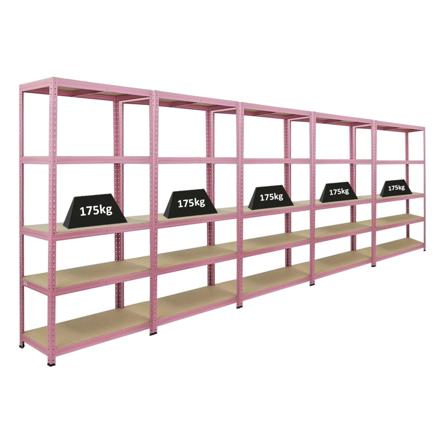 PROREGAL Mega Deal 5x Schwerlastregal PINK LADY HxBxT 180x90x40cm Fachlast günstig online kaufen