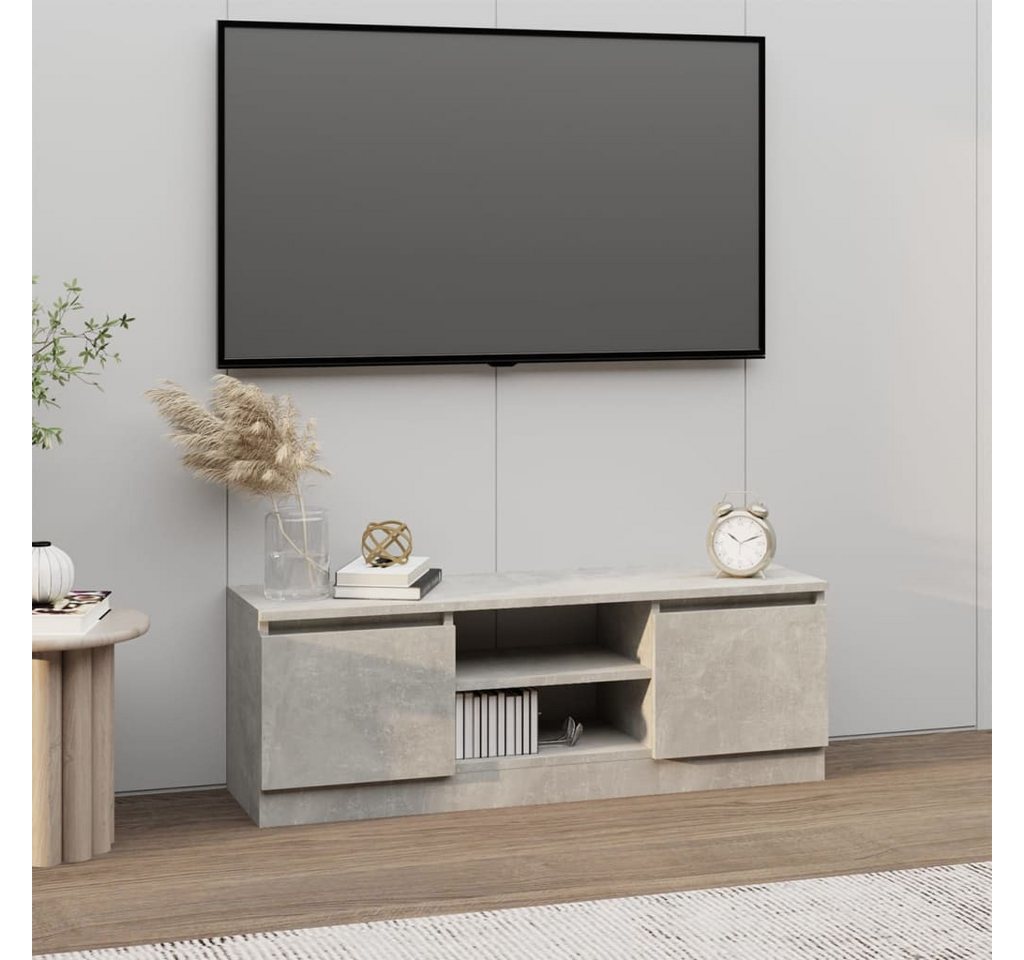 vidaXL TV-Schrank TV-Schrank mit Tür Betongrau 102x30x36 cm TV-Lowboard günstig online kaufen