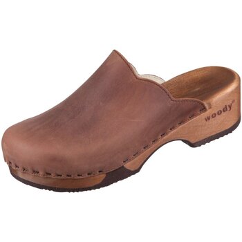 Woody  Clogs Pantoletten Emma 18540 tabacco tabacco Fettleder 18540 tabacco günstig online kaufen