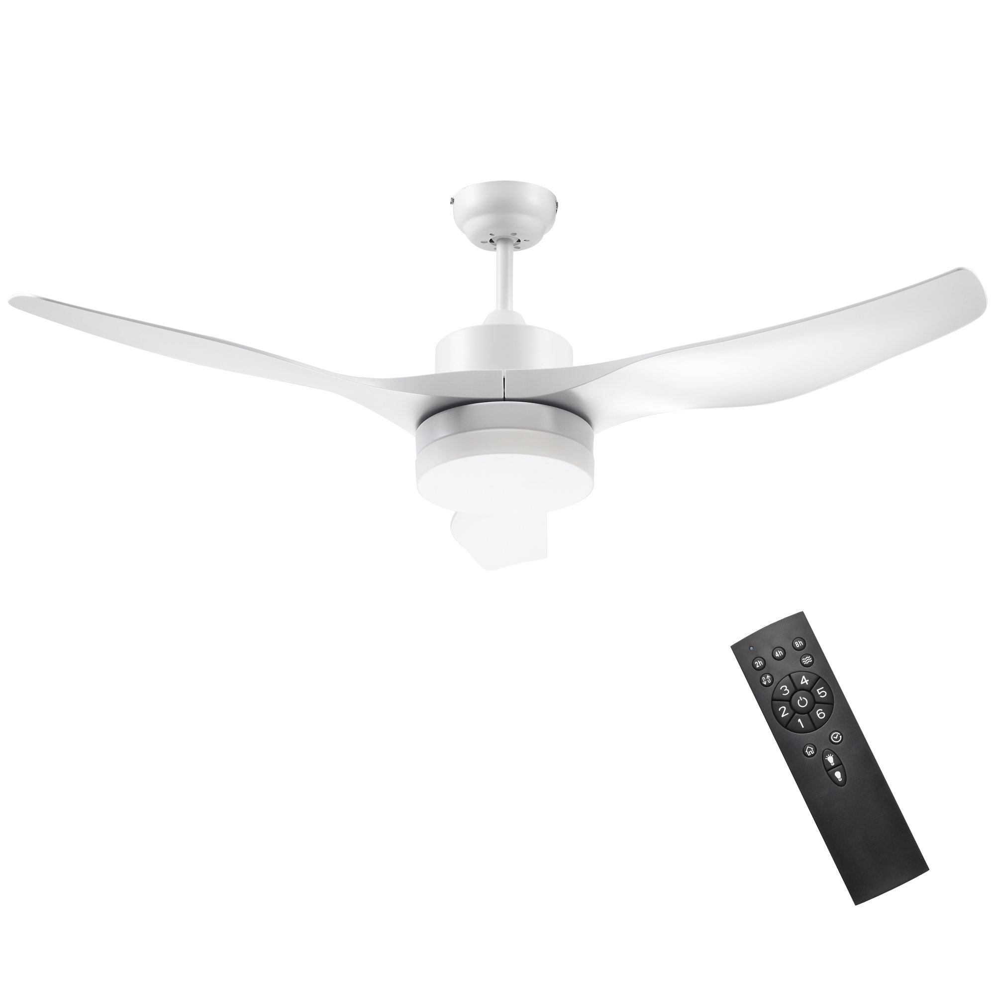 HOMCOM Deckenventilator mit Beleuchtung, umkehrbar LED Deckenleuchte mit Ve günstig online kaufen