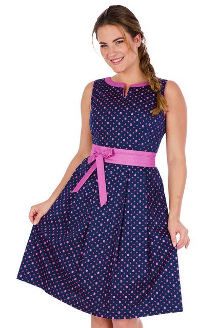 Spieth & Wensky Trachtenkleid Trachtenkleid - AURELIA - marine/pink günstig online kaufen